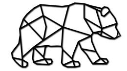 Dekoracja geometryczna 3D Niedźwiedź