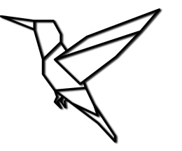 Dekoracja geometryczna 3D Ptak